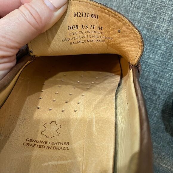 Samuel Hubbard Brown Leather Slip On Loafer Men Size 11